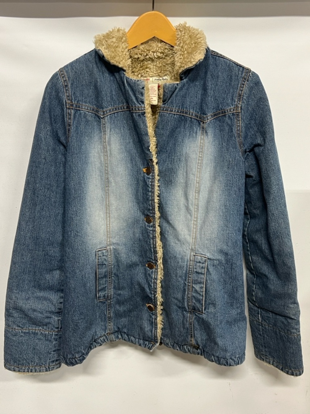 Vintage Y2K Abercrombie & Fitch Faux Fur Lined Denim Jacket Women’s M